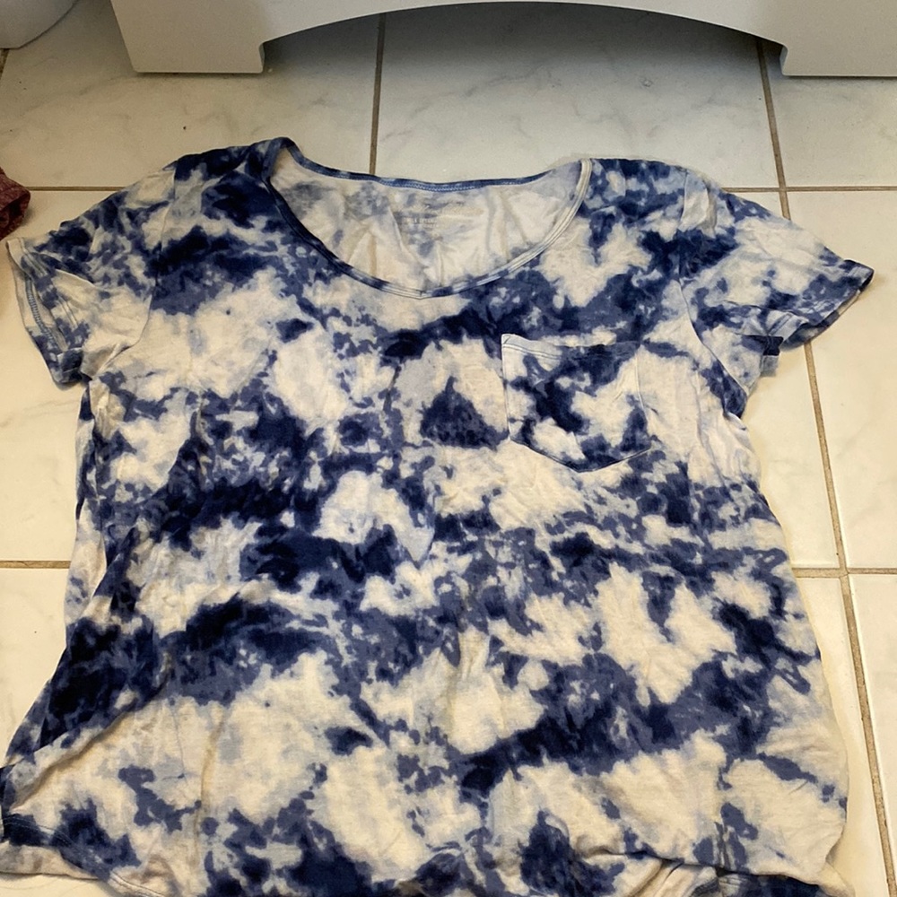 Hollister blue tie dye tee